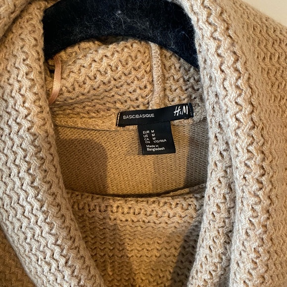 Tan sweater dress with cowl neck. - Picture 5 of 6